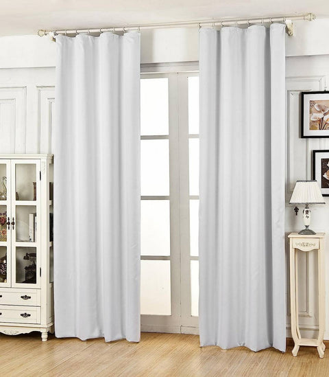 Rootz Dambling Opaque Curtain - White- Energy-Saving Drape - Sound Swallowing - 135x225cm - Heat & Cold Repellent