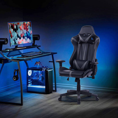 Rootz Ultimate Comfort Gaming Chair - Ergonomic Office Chair - Adjustable Computer Chair - Exceptional Comfort - Ergonomic Support - Adjustable Customization - 127cm-135cm x 57cm x 54cm