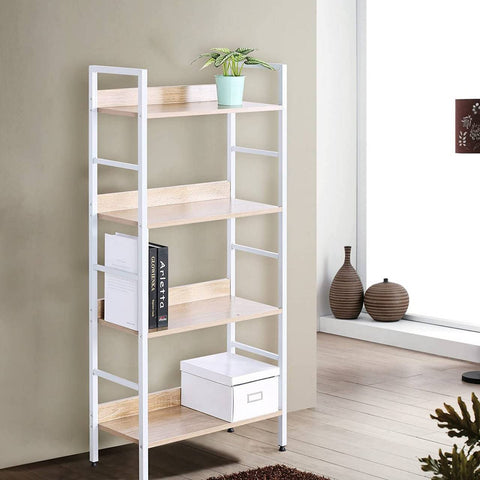 Rootz Modern High Shelf Bookcase - Display Shelf - Storage Unit - Durable & Attractive Design - Easy Maintenance - Stable & Sturdy - 60cm x 27.5cm x 126cm