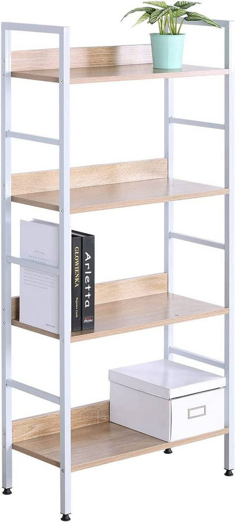 Rootz Modern High Shelf Bookcase - Display Shelf - Storage Unit - Durable & Attractive Design - Easy Maintenance - Stable & Sturdy - 60cm x 27.5cm x 126cm