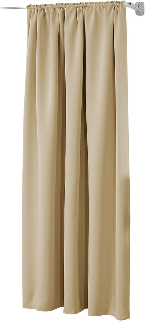 Rootz Opaque Curtain - Window Treatment - Privacy Drape - Thermal Insulation - 135x245 cm - Brown