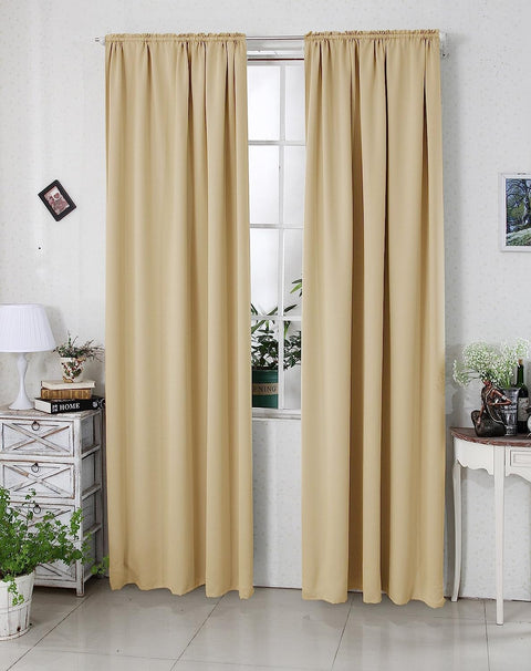 Rootz Opaque Curtain - Window Treatment - Privacy Drape - Thermal Insulation - 135x245 cm - Brown
