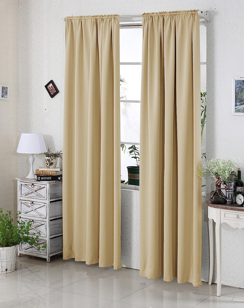 Rootz Opaque Curtain - Window Treatment - Privacy Drape - Thermal Insulation - 135x245 cm - Brown