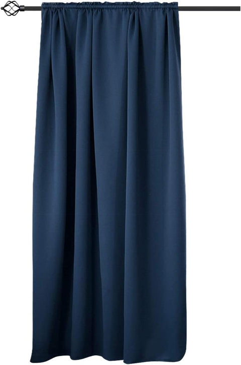 Rootz Blue Thermal Blackout Curtain - Darkening Drapes - Energy-Saving and Noise-Reducing Curtains - 135x175cm - Premium Polyester 250g/m²