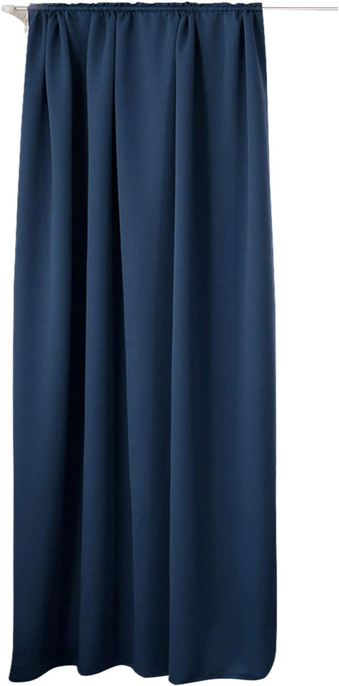 Rootz Blue Opaque Curtains - Blackout Drapes - Thermal Insulating Curtains - Energy-Saving - 245cm x 135cm