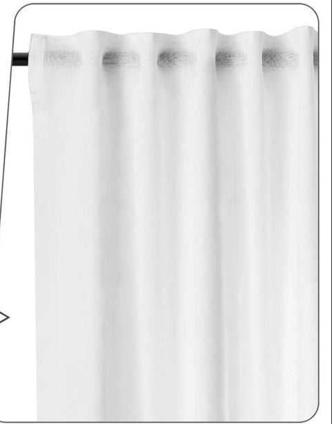 Rootz Curtains - Linen Look - Semi-Transparent Voile - UV Protection - 135cm x 175cm - Elegant Drapery - Breathable Fabric