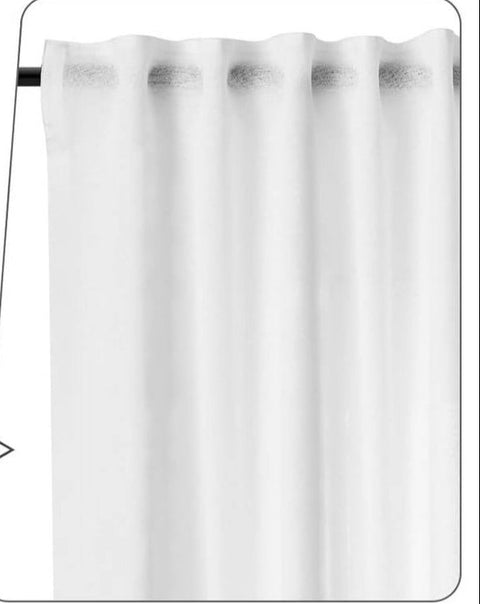 Rootz Linen Look Curtains Set - Semi-Transparent Voile - Sheer Drapes - UV Protection - 135cm x 245cm