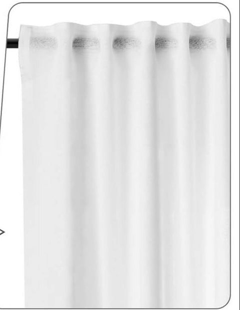 Rootz Semi-Transparent Voile Curtains - Linen Look - Window Drapes - UV Protection - 135cm x 225cm