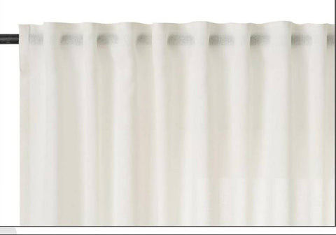 Rootz Linen Look Curtains - Semi-Transparent Drapes - Elegant Voile - UV Protection - Brown 135cm x 245cm