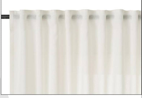 Rootz Linen Look Voile Curtains - Semi-Transparent - Sheer Drapes - UV Protection - Brown- 135x175cm