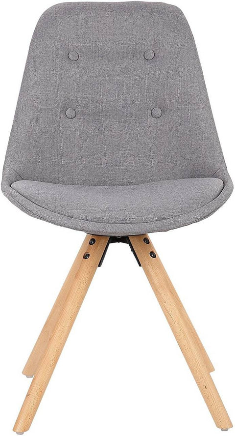 Rootz Dining Chair - Comfort Chair - Stylish Seating - Linen Upholstery - Ergonomic Design - Durable Solid Wood Legs - Floor Protection - 83cm x 43cm x 39cm