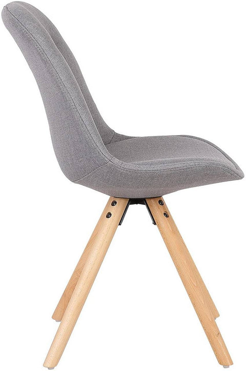 Rootz Dining Chair - Comfort Chair - Stylish Seating - Linen Upholstery - Ergonomic Design - Durable Solid Wood Legs - Floor Protection - 83cm x 43cm x 39cm