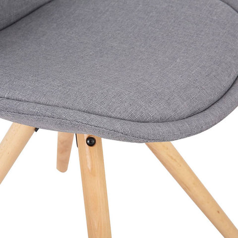 Rootz Dining Chair - Comfort Chair - Stylish Seating - Linen Upholstery - Ergonomic Design - Durable Solid Wood Legs - Floor Protection - 83cm x 43cm x 39cm