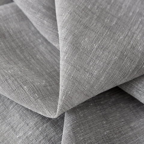 Rootz 2 Set Curtains - Transparent Drapes - Light Gray Voile - Soft-Flowing Fabric - 140x175cm