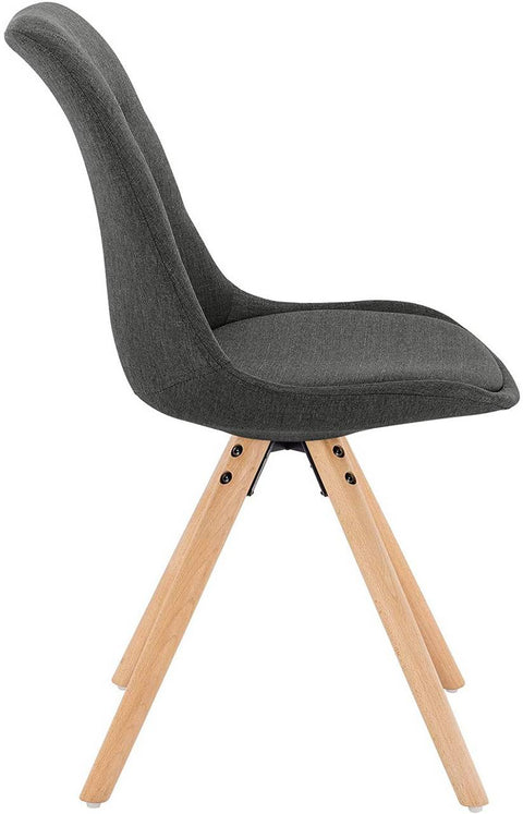 Rootz Ergonomic Dining Chair - Kitchen Chair - Comfortable Seating - Solid Wood Construction - High-Density Foam - Non-Slip Protectors - 43cm x 39cm x 83cm