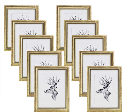 Rootz Artos Style Wooden Frame Photo Gallery - Picture Frames Set - Photo Display - High-Quality Construction - Versatile Display Options - Protective Glass Pane - Various Sizes from 10x15 cm to 30x40 cm