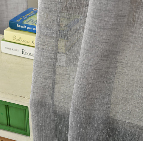 Rootz Single Grey Curtain - Window Drapes - Linen Optics - Durable & Wear-Resistant - 140cm x 245cm