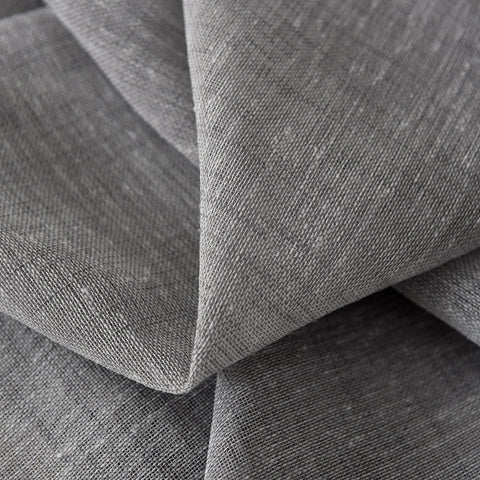 Rootz 2 Piece Set Curtains - Transparent Panels - Grey Drapes - Soft-Flowing Linen Look - 140x245cm