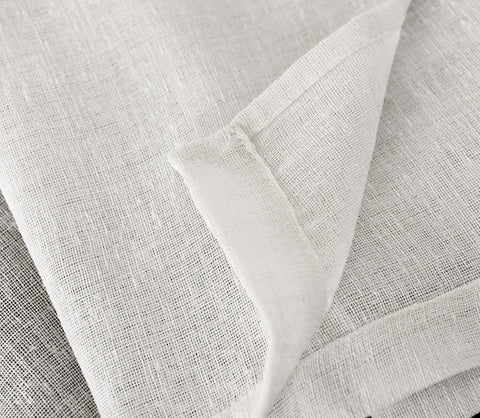 Rootz 2 Set Curtains - Sheer Panels - Linen Look - Enhance Ambiance - White 140x245 cm