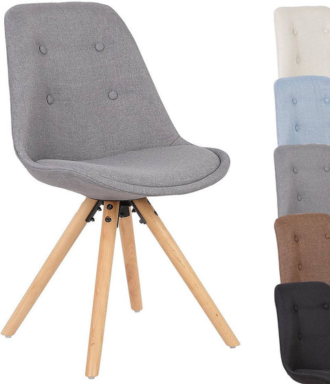 Rootz Dining Chair - Comfort Chair - Stylish Seating - Linen Upholstery - Ergonomic Design - Durable Solid Wood Legs - Floor Protection - 83cm x 43cm x 39cm