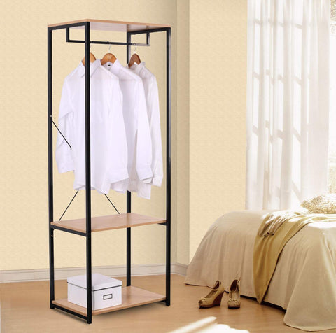 Rootz Multifunctioneel Kledingrek - Kledingorganisator - Garderobestandaard - Voldoende opbergruimte - Superieure duurzaamheid - Stabiel ontwerp - 60 cm x 40 cm x 167 cm