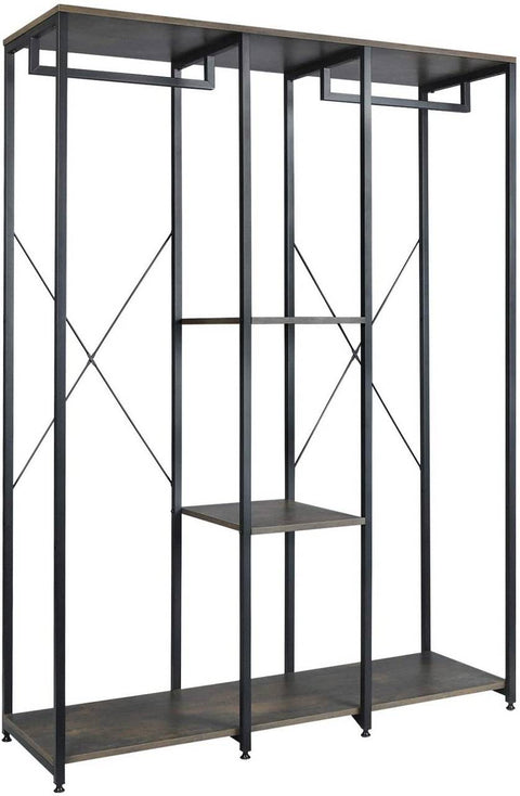 Rootz Multifunctional Clothes Rack - Wardrobe Organizer - Storage Shelf - Ample Space - Enhanced Stability - Premium Materials - 120cm x 40cm x 167cm