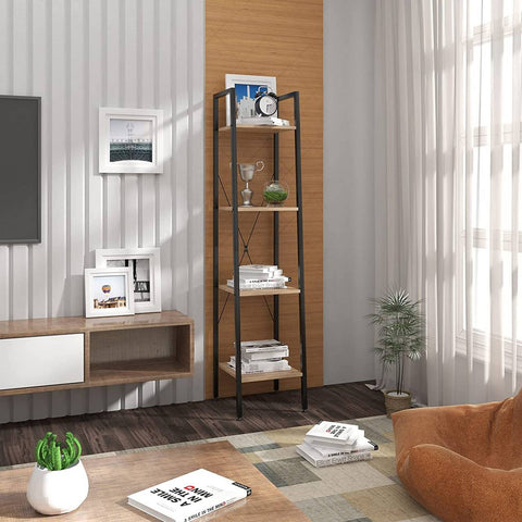 Rootz Modern Standing Shelf - Bookshelf - Display Rack - Stylish & Durable - Easy Assembly - Versatile Storage - 34cm x 35cm x 148cm