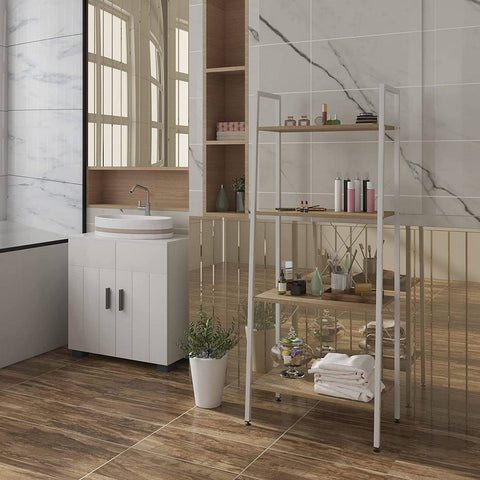 Rootz Modern Multi-Functional Shelf - Storage Rack - Bookcase - Elegant Design - Durable Materials - Easy Assembly - 60cm x 35cm x 148cm