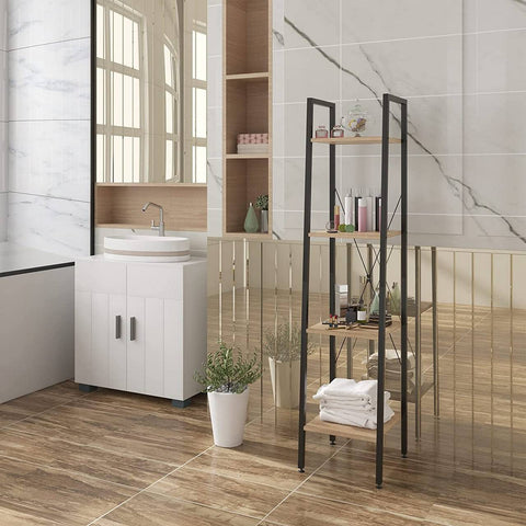Rootz Modern Standing Shelf - Bookshelf - Display Rack - Stylish & Durable - Easy Assembly - Versatile Storage - 34cm x 35cm x 148cm
