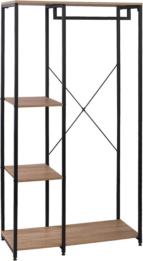 Rootz Multifunctional Clothes Rack - Garment Organizer - Wardrobe Stand - Ample Storage - Durable & Stable - Easy Assembly - 90cm x 40cm x 167cm