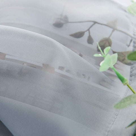 Rootz Curtain - Sheer Drapes - Voile Panel - Privacy Protection - 140x245 cm Grey