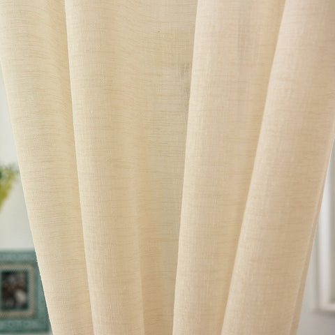Rootz Transparent Curtain - Sheer Drape - Eyelet Window Treatment - Breathable & Durable - Linen Look - 140cm x 225cm