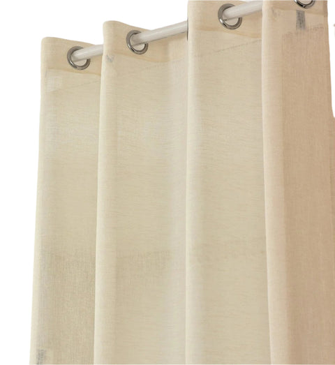Rootz 2 Set Curtains - Sheer Drapes - Transparent Linens - Sun Protection - 140x145 cm