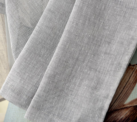 Rootz Transparent Curtain - Sheer Drapes - Grey Voile - Breathable - 140cm x 245cm