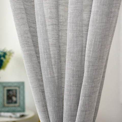 Rootz Curtain - Sheer Drapes - Grey Window Treatment - Durable & Breathable - 140x225cm