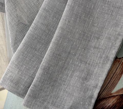 Rootz Grey Transparent Curtains - Window Panels - Eyelet Drapes - Breathable Privacy - 140x245 cm