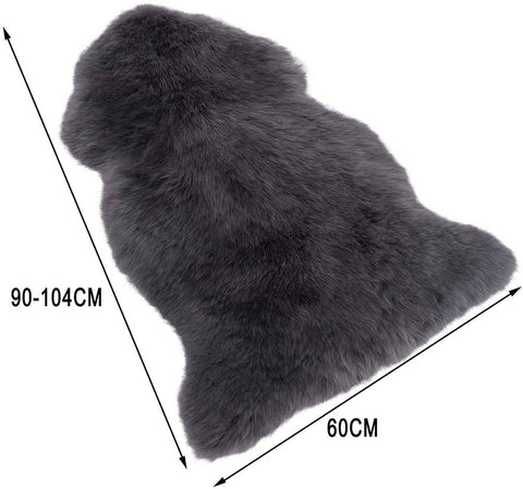 Rootz Eco Lambskin Rug - Natural Fur Rug - Sheepskin Mat - Luxurious Comfort - Eco-Friendly - Stain Resistant - Various Sizes Available
