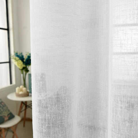 Rootz 1 Piece Transparent Curtain - Sheer Linen Optics - Window Drapery - Breathable Privacy - 140cm x 175cm - Versatile & Durable Decor