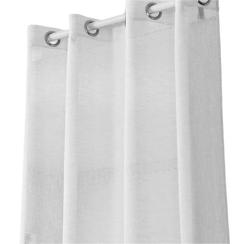 Rootz 2 Set Curtains - Transparent Drapes - Linen Optic Sheers - Durable & Breathable - 140cm x 225cm