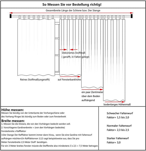 Rootz Transparent Voile Curtain - Sheer Drapes - Living Room Curtains - Tearproof & Breathable - 140 x 175 cm
