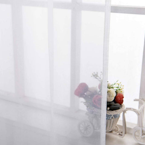 Rootz Transparent Voile Curtain - Sheer Drapes - Living Room Curtains - Tearproof & Breathable - 140 x 175 cm