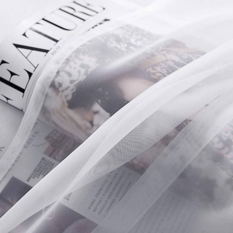 Rootz Transparent Voile Curtain - Sheer Drapes - Living Room Curtains - Tearproof & Breathable - 140 x 175 cm