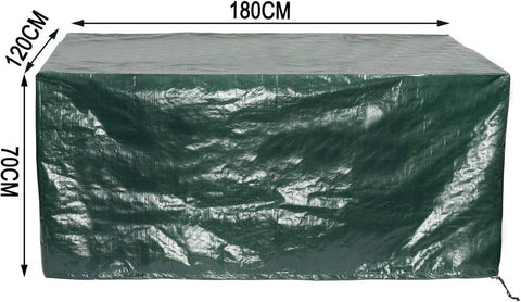 Rootz Garden Furniture Cover - Outdoor Protective Tarpaulin - Polyethylene Fabric - Waterproof - UV Resistant - 180cm x 120cm x 70cm