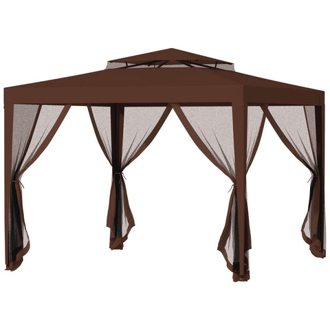 Rootz 3x3m Garden Pavilion - Gazebo - Outdoor Canopy - Ventilated Roof - 3l x 3b x 2.68h m