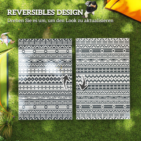 Rootz Outdoor Carpet - Weatherproof Carpet - Boho-Style Rug - Easy to Clean - 182cm x 274cm - Ideal for Camping & Balconies