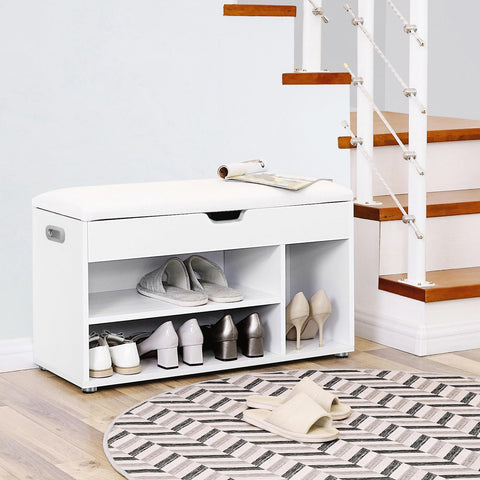 Rootz Shoe Bench - Hallway Furniture - Shoe Storage - Shoe Organizer - Simplify Your Life - Encourages Tidiness - Unobtrusive Storage Space - 80cm x 44cm x 30cm