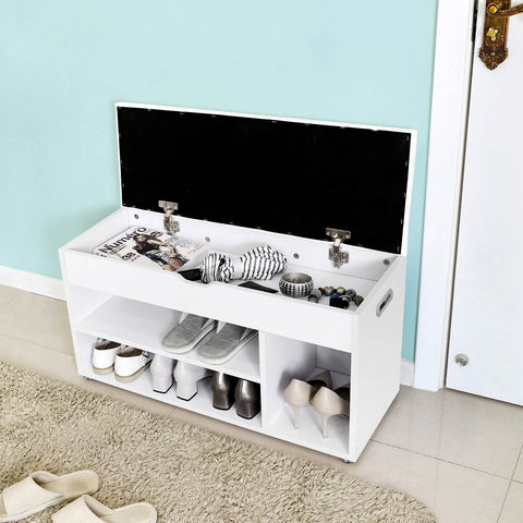 Rootz Shoe Bench - Hallway Furniture - Shoe Storage - Shoe Organizer - Simplify Your Life - Encourages Tidiness - Unobtrusive Storage Space - 80cm x 44cm x 30cm