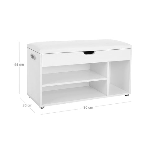 Rootz Shoe Bench - Hallway Furniture - Shoe Storage - Shoe Organizer - Simplify Your Life - Encourages Tidiness - Unobtrusive Storage Space - 80cm x 44cm x 30cm