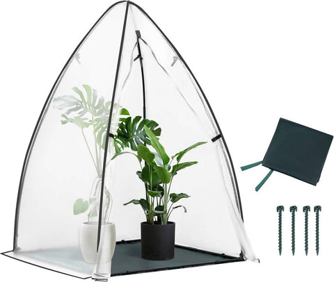 Rootz 120x180 cm Semi-Transparent Foil Greenhouse - Plant House - Grow House - Optimal Climate - 120 x 180 x 120 cm