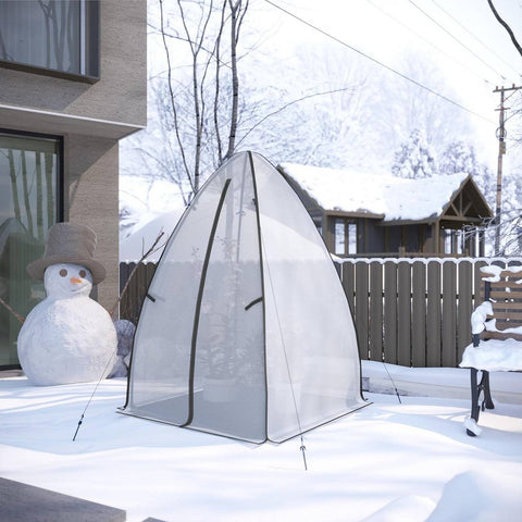 Rootz 120x180 cm Semi-Transparent Foil Greenhouse - Plant House - Grow House - Optimal Climate - 120 x 180 x 120 cm